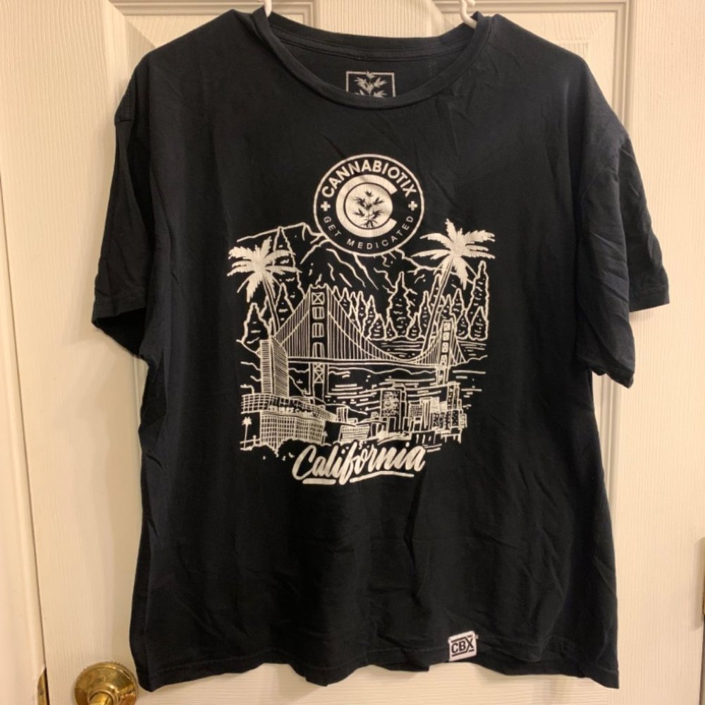 Cannabiotix California Black T Shirt Mens size Large